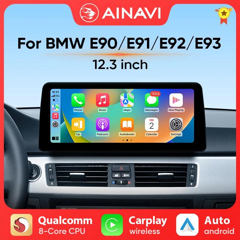 Ainavi Ƽ̵ ÷̾, BMW 3 ø, E90, E91, E92, E93, ڵ ׷, ȵ̵, 2 Din, 4G, GPS, 12.3 ġ